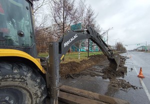 В Комсомольске-на-Амуре ремонтируют участок проспекта Победы