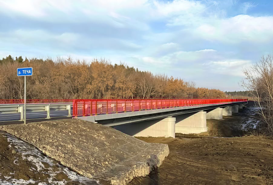 В Курганской области отремонтирован мост через Течу